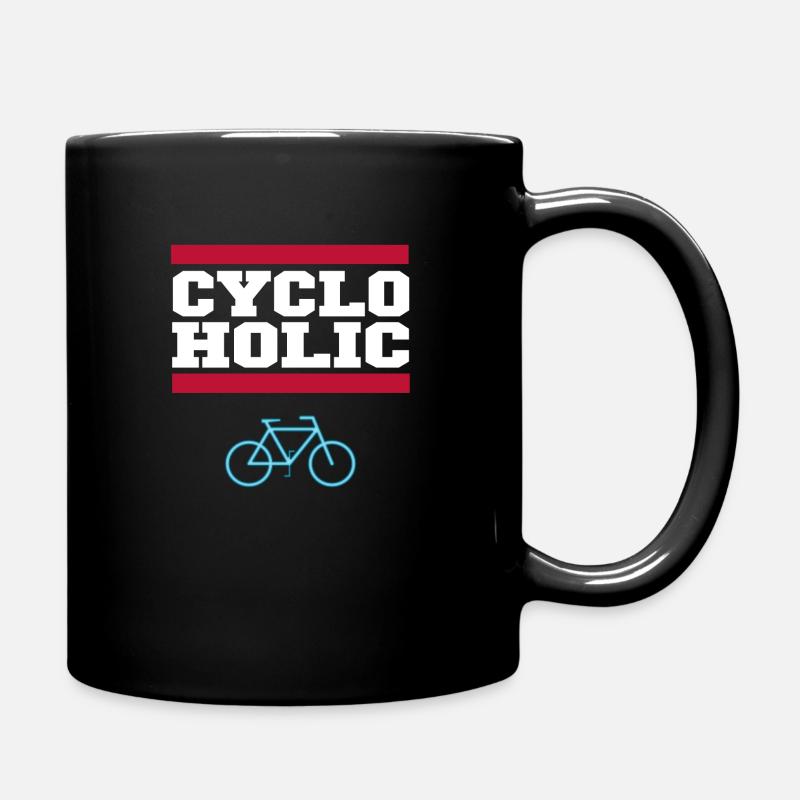 Fahhrad fahr süchtig - Tasse einfarbig - Schwarz