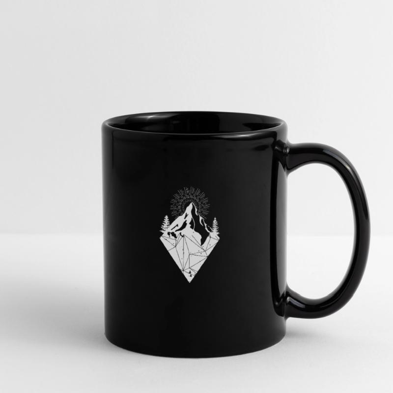 Wandern in den Bergen oder Klettern Geschenk Tasse einfarbig