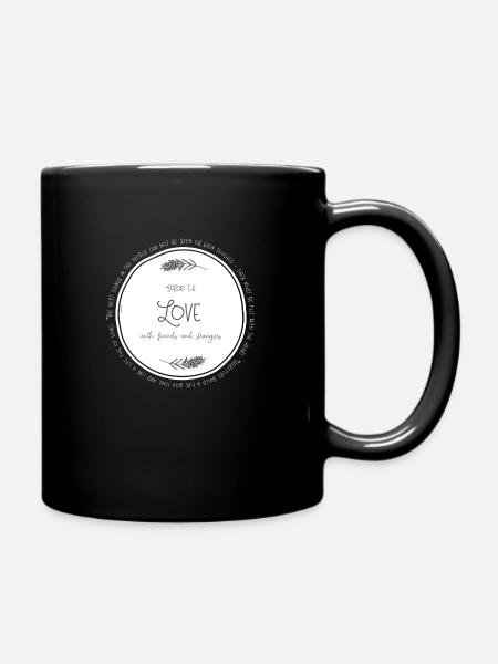 Spread the Love - Full Colour Mug - black