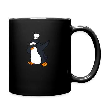 Drôle de pingouin Dabbing chef chef Dab cadeau - Mug uni - noir - Droite