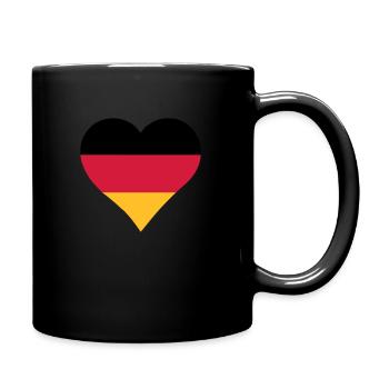 Deutschlandflagge Herform - Tasse einfarbig - Schwarz - Rechts