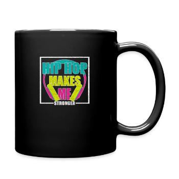 Hip Hop - Tasse einfarbig - Schwarz - Rechts