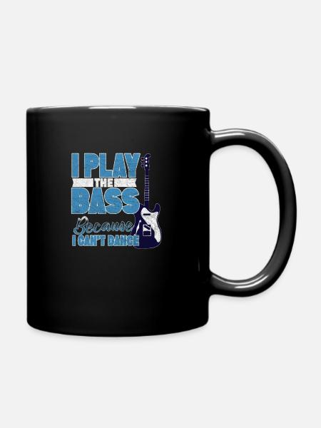 Bass bassist bass player bass guitar guitarist - Full Colour Mug - black