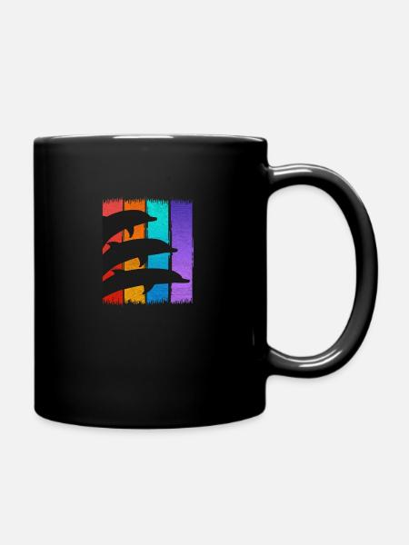 Dolphin dolphins - Full Colour Mug - black
