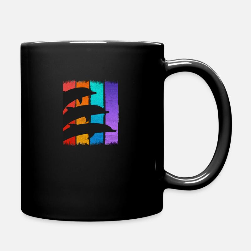Delfin Delfine - Tasse einfarbig - Schwarz