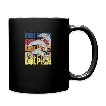Dolphins dolphin - Full Colour Mug - black - Right