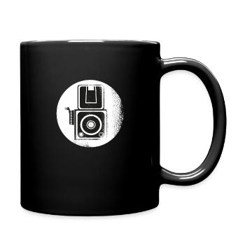 Kamera Stencil schwarz Geschenk - Tasse einfarbig - Schwarz - Rechts