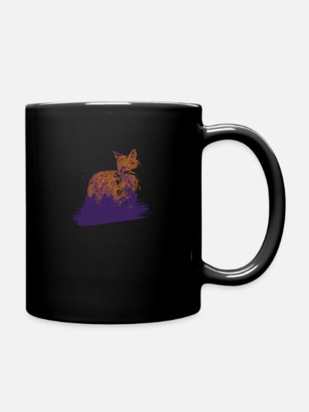 Fox Forest Forest Animaux Animaux Amoureux des Animaux Nature Oiseaux - Mug uni - noir