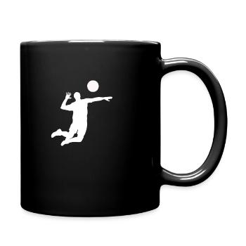 Volleyball - Tasse einfarbig - Schwarz - Rechts