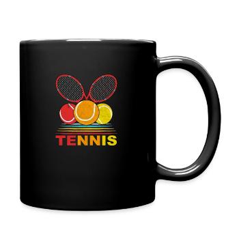 Tennisschläger - Tasse einfarbig - Schwarz - Rechts