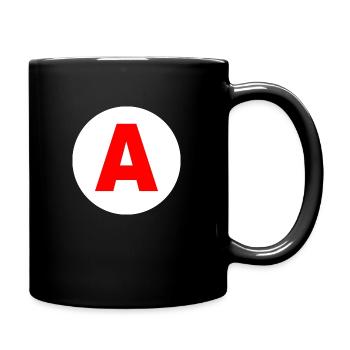 Ein Lern - Tasse einfarbig - Schwarz - Rechts