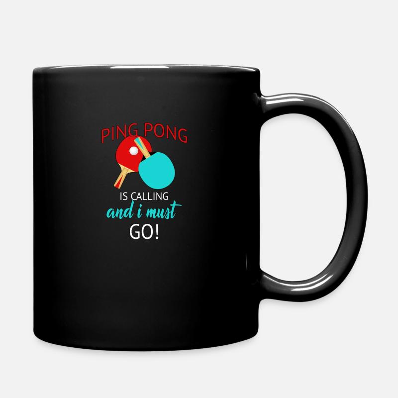 Table tennis ping-pong - Full Colour Mug - black