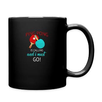 Pingpong Tischtennisball Tischtennisschläger - Tasse einfarbig - Schwarz - Rechts