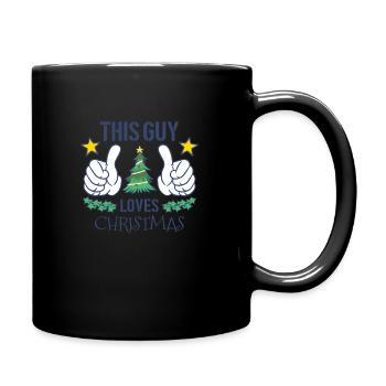 Weihnachten Christmas This Guy loves - Tasse einfarbig - Schwarz - Rechts