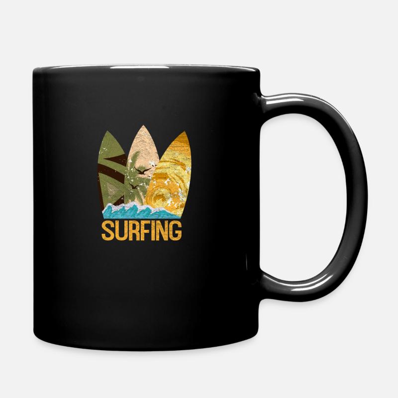 Surfbrett - Tasse einfarbig - Schwarz