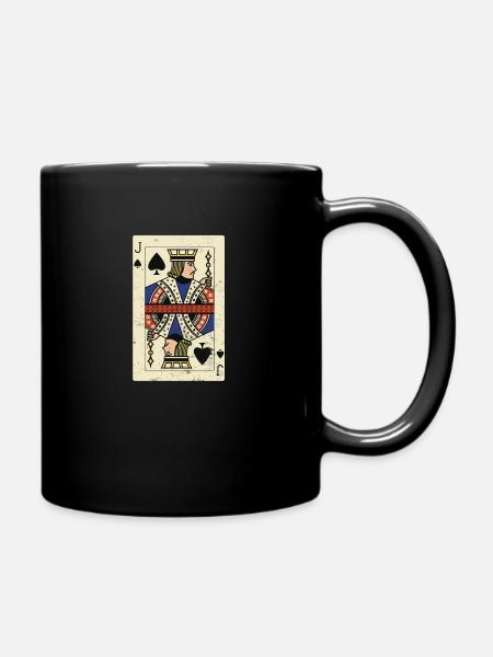 Jack Card Poker Card - Tasse einfarbig - Schwarz