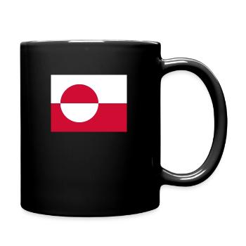 Flag of Greenland (gl) - Full Colour Mug - black - Right