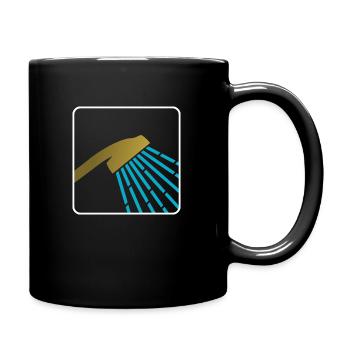 Golden Shower, lustig, natursekt, junggesellen - Tasse einfarbig - Schwarz - Rechts