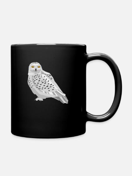 owl - Full Colour Mug - black