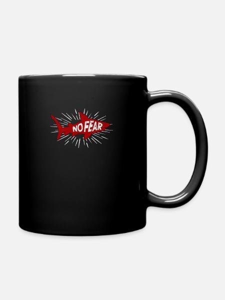 Haie Tigerhai Hai Meeresbewohner Meerestier Tier - Tasse einfarbig - Schwarz