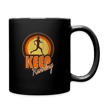 Joggen - Tasse einfarbig - Schwarz - Rechts