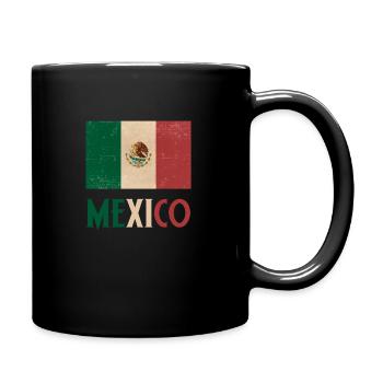 Mexico flag country roots mexican mexican - Full Colour Mug - black - Right