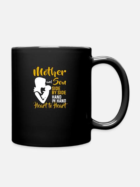 Mother and Son Mom Mom Mother's Day Mother's Love - Full Colour Mug - black
