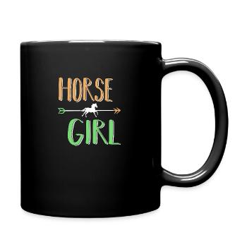 Pferd Tiere Pferde Reiten Horse Girl Pferdesprüche - Tasse einfarbig - Schwarz - Rechts