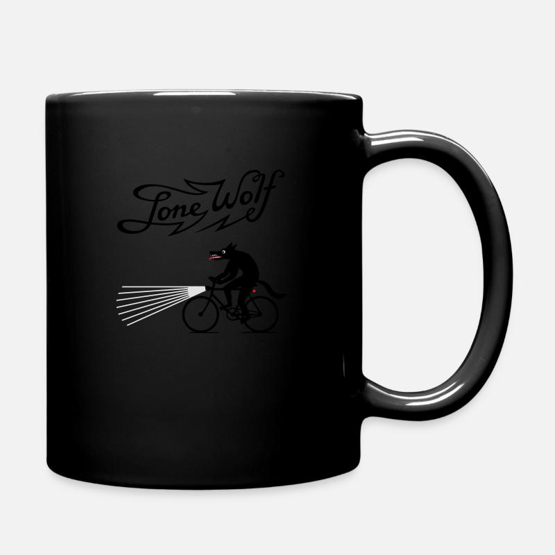 Lone Wolf sur le vélo - Mug uni - noir