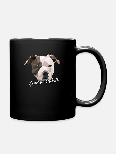 American Pitbull Polygon Amstaf Hunde Geschenk - Tasse einfarbig - Schwarz