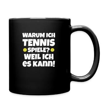 tennis en disant joueur de spieleri servir - Mug uni - noir - Droite