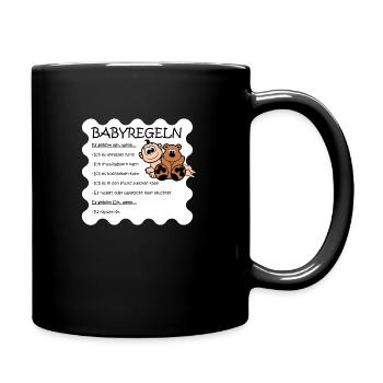 baby regulate - Full Colour Mug - black - Right