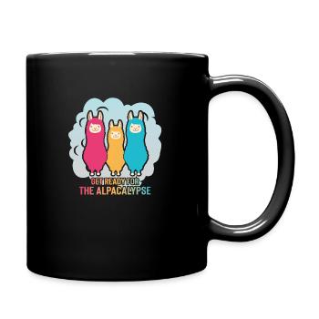 Alpacalypse Alpaka Apokalypse - Tasse einfarbig - Schwarz - Rechts