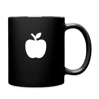 Apfel - Tasse einfarbig - Schwarz - Rechts