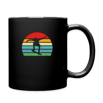 Skate Skateboard Retro Skater Vintage Skateboarder - Tasse einfarbig - Schwarz - Rechts