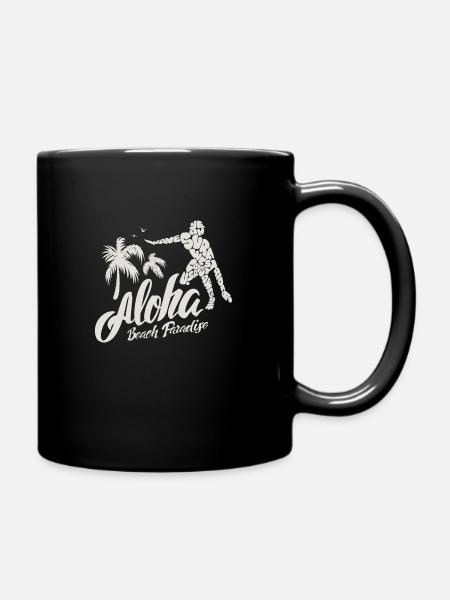 Strand Paradies - Tasse einfarbig - Schwarz