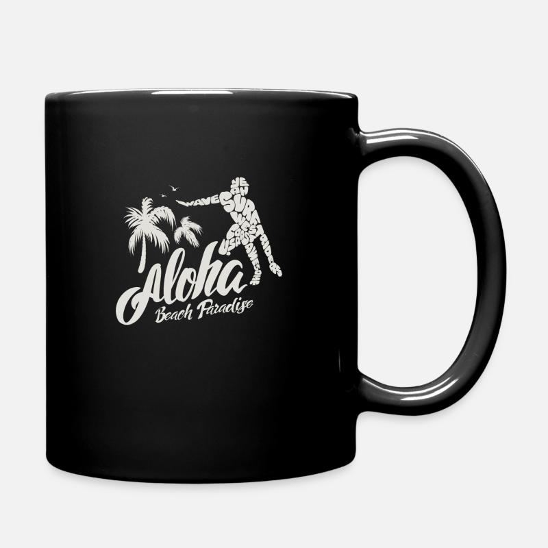 Strand Paradies - Tasse einfarbig - Schwarz