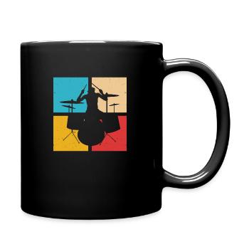 Batteur Rétro Batteur Tambours Tambours - Mug uni - noir - Droite