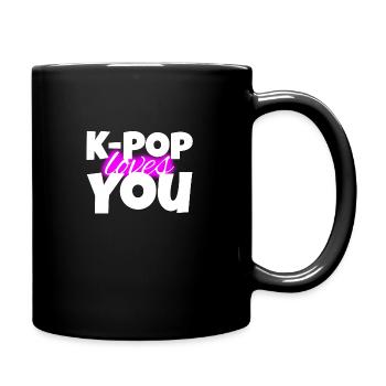 K-Pop Loves You - Gift - Bias - Army - Korea - Full Colour Mug - black - Right