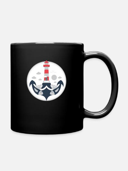 Illustration maritime d'une ancre - Mug uni - noir