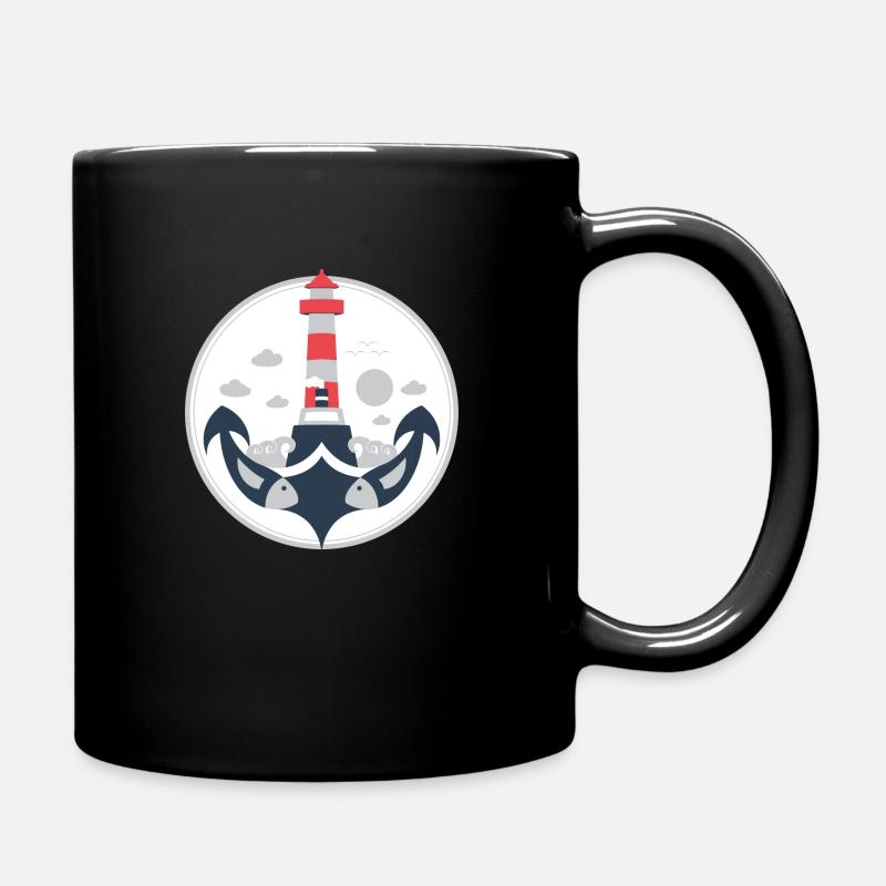 Illustration maritime d'une ancre - Mug uni - noir