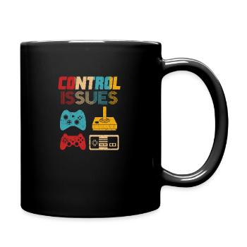 Retrogaming Gamer Gaming Controller Joystick - Full Colour Mug - black - Right
