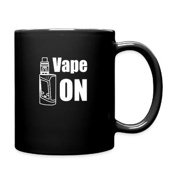 Vape ON E-Zigaretten Design - Tasse einfarbig - Schwarz - Rechts
