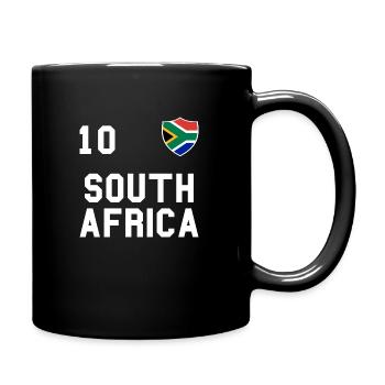 Südafrika Flagge Fußball Mannschaft Fan Geschenk - Tasse einfarbig - Schwarz - Rechts