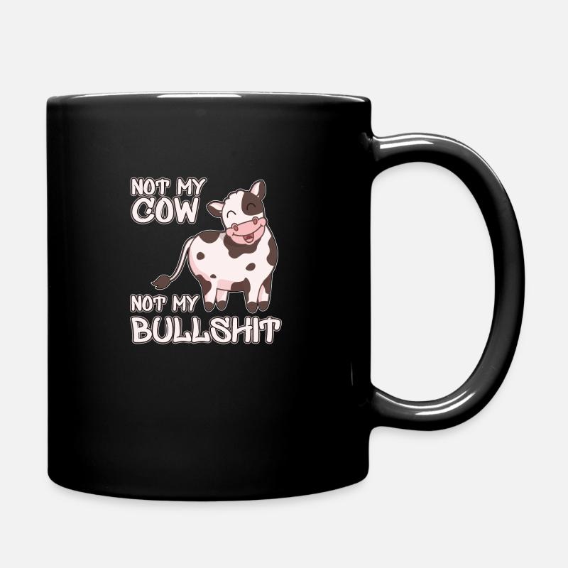 Vache Drôle Animaux Vegan Vegan Vegan - Mug uni - noir