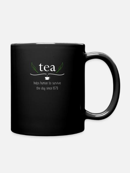 Tea shirt gift tea lover - Full Colour Mug - black
