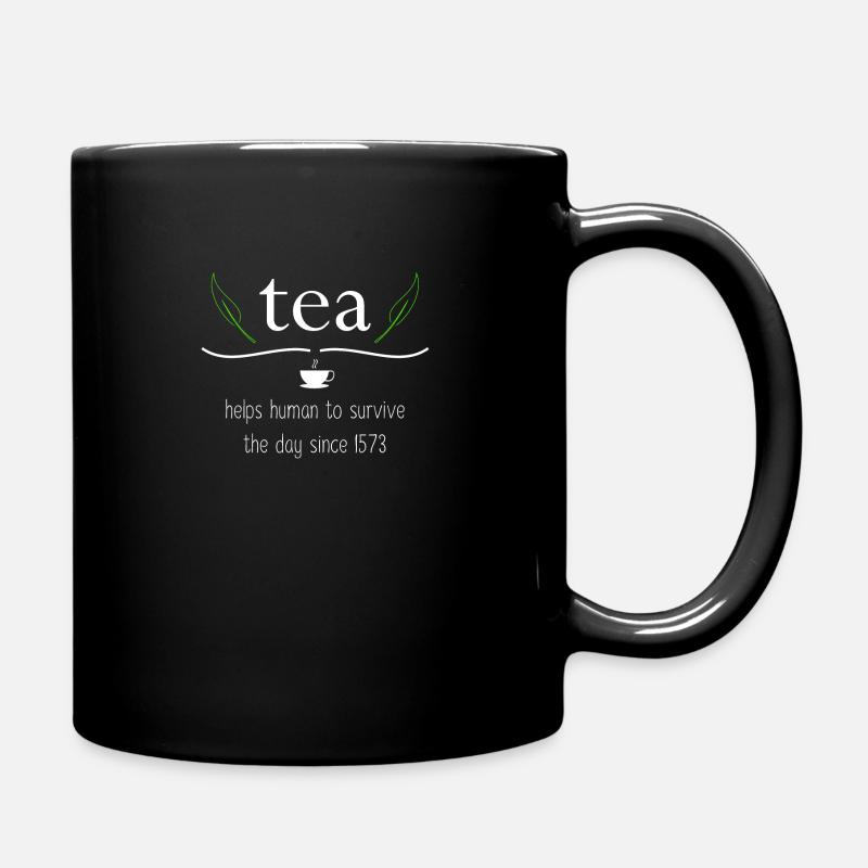 Tea shirt gift tea lover - Full Colour Mug - black