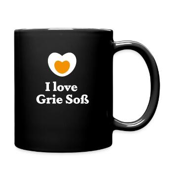 Frankfurt Grüne Soße hessisch Hessen Geschenk Ei - Tasse einfarbig - Schwarz - Rechts
