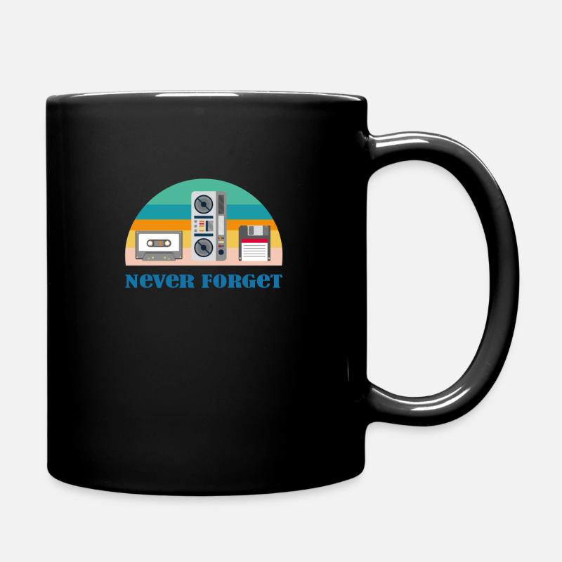Never Forget - Technologie rétro des années 80 - Mug uni - noir