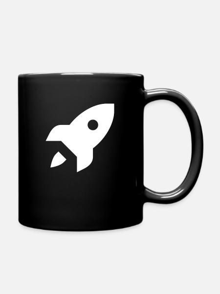 Rakete - Tasse einfarbig - Schwarz
